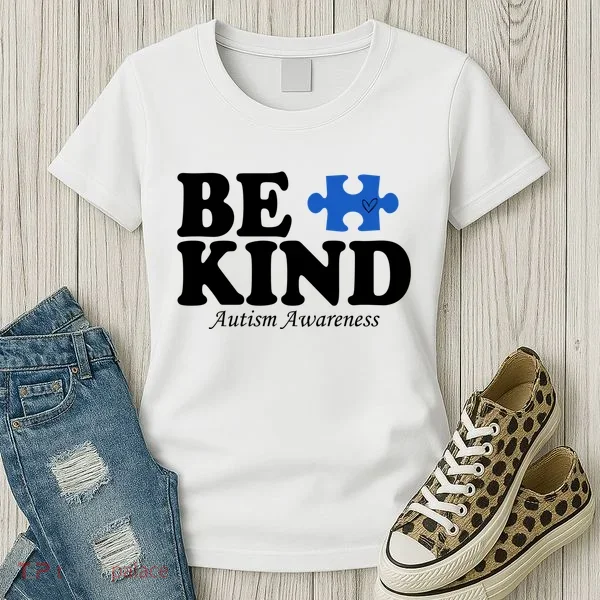 Be Kind Autism Awareness Puzzle Women's T-Shirt