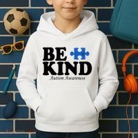 Be Kind Autism Awareness Puzzle Kids Hoodie thumb 2