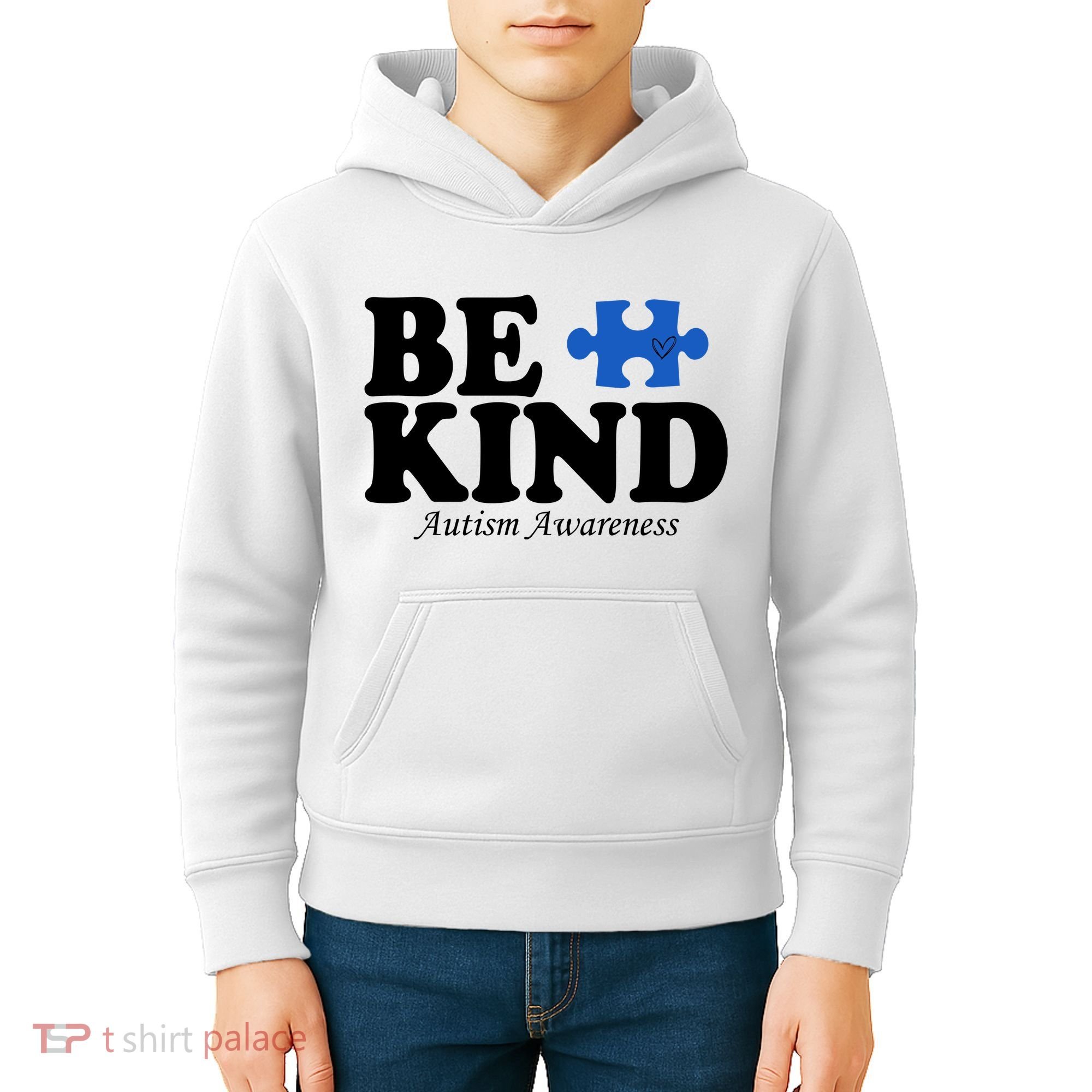Be Kind Autism Awareness Puzzle Kids Hoodie