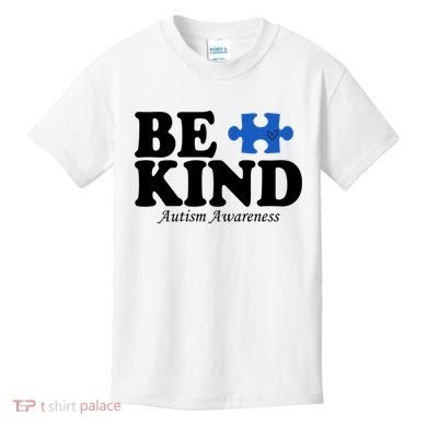 Be Kind Autism Awareness Puzzle Kids T-Shirt