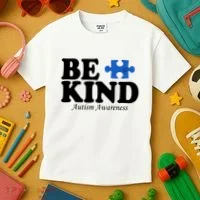 Be Kind Autism Awareness Puzzle Kids T-Shirt thumb 3