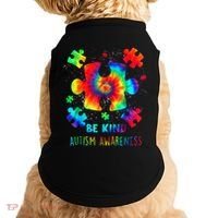 Be Kind Autism Awareness Rainbow Doggie Tank thumb 0