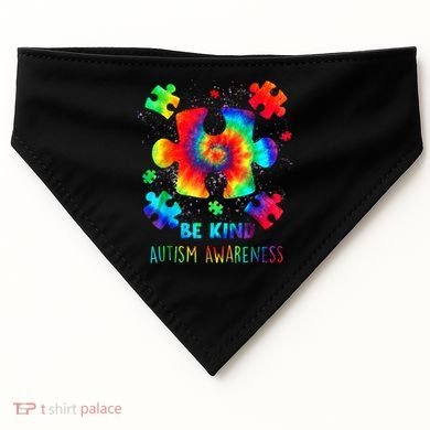Be Kind Autism Awareness Rainbow USA-Made Doggie Bandana