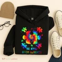 Be Kind Autism Awareness Rainbow Hoodie thumb 4