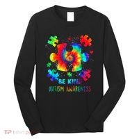 Be Kind Autism Awareness Rainbow Long Sleeve Shirt thumb 0