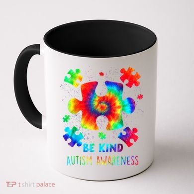 Be Kind Autism Awareness Rainbow Coffee Mug