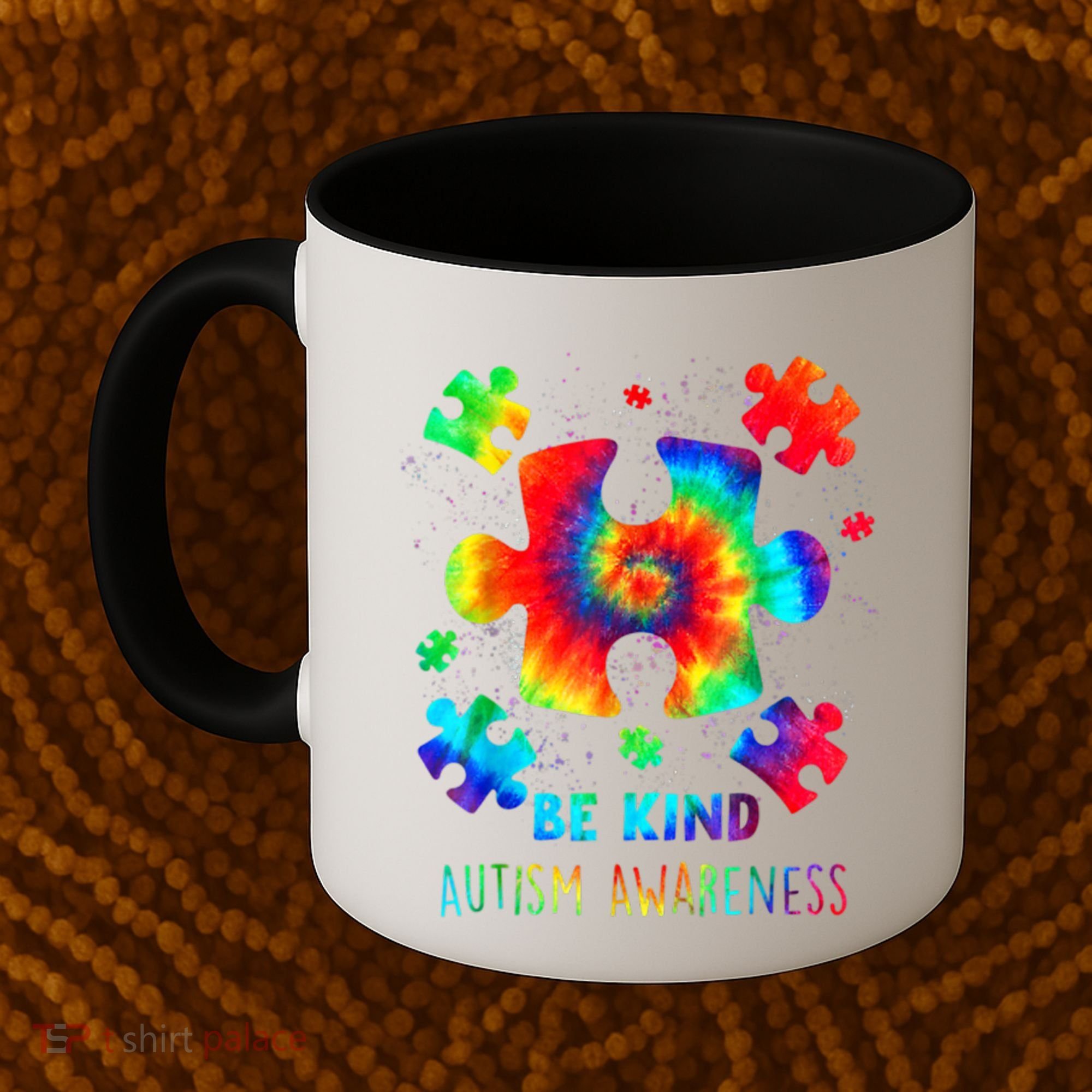 Be Kind Autism Awareness Rainbow Coffee Mug