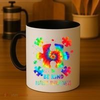 Be Kind Autism Awareness Rainbow Coffee Mug thumb 4