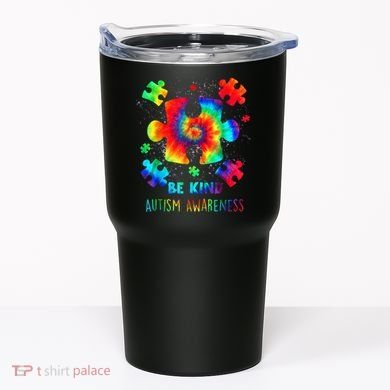 Be Kind Autism Awareness Rainbow Tumbler