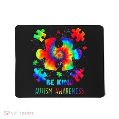 Be Kind Autism Awareness Rainbow Mousepad