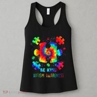Be Kind Autism Awareness Rainbow Women's Tank Top thumb 3