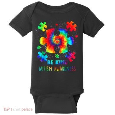 Be Kind Autism Awareness Rainbow Baby Bodysuit