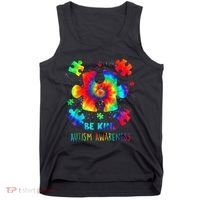 Be Kind Autism Awareness Rainbow Tank Top thumb 0