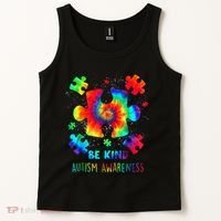 Be Kind Autism Awareness Rainbow Tank Top thumb 2