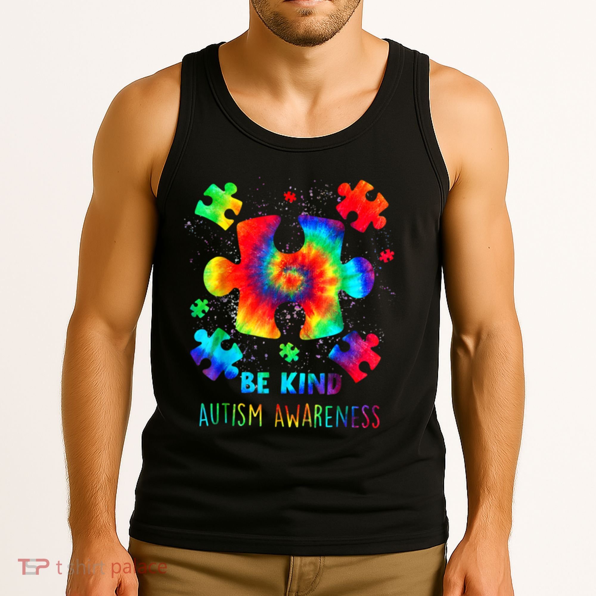 Be Kind Autism Awareness Rainbow Tank Top