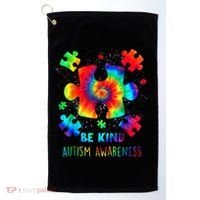 Be Kind Autism Awareness Rainbow Golf Towel thumb 0