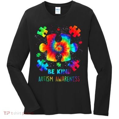 Be Kind Autism Awareness Rainbow Women's Long Sleeve Shirt