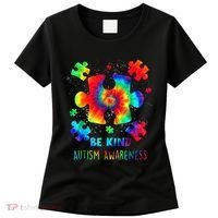 Be Kind Autism Awareness Rainbow Women's T-Shirt thumb 0