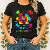 Be Kind Autism Awareness Rainbow Women's T-Shirt thumb 2