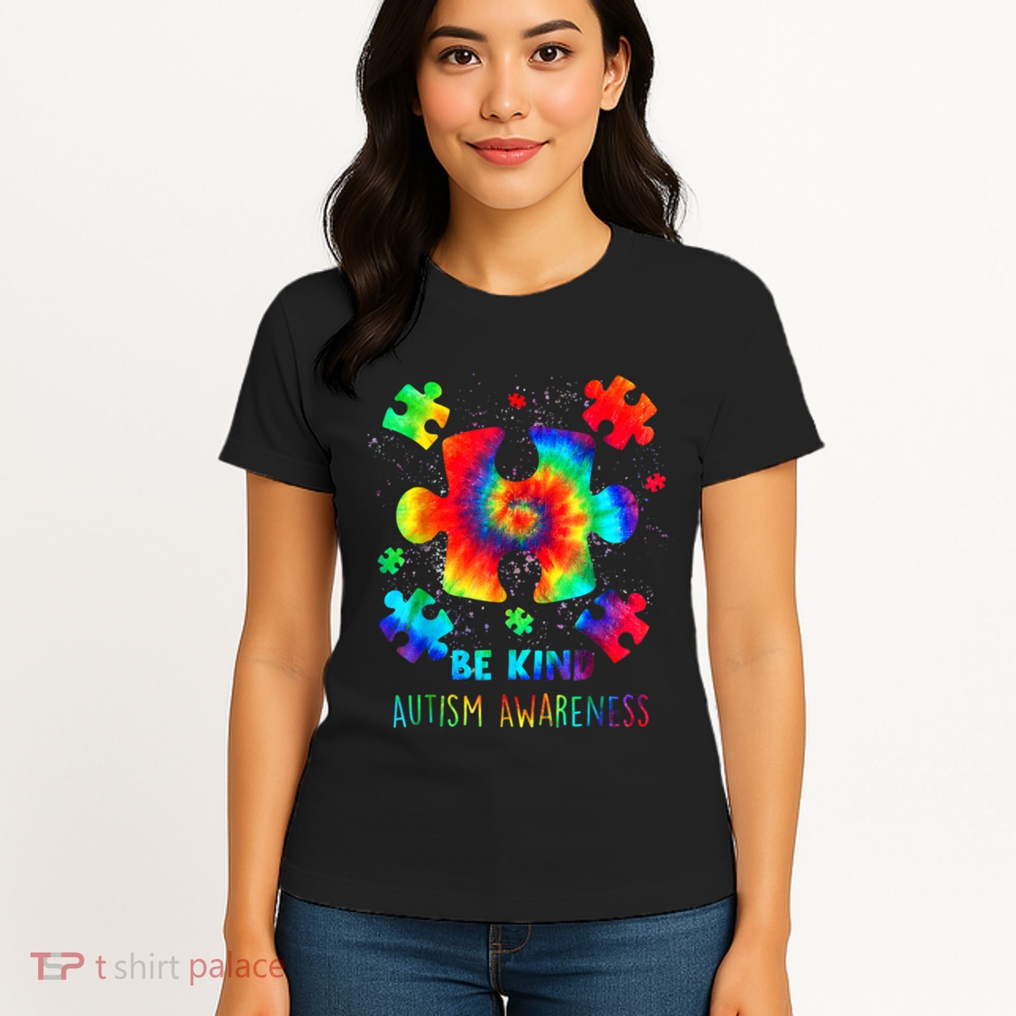 Be Kind Autism Awareness Rainbow Women's T-Shirt