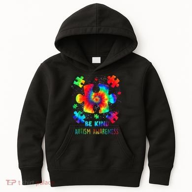 Be Kind Autism Awareness Rainbow Kids Hoodie