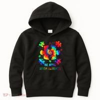 Be Kind Autism Awareness Rainbow Kids Hoodie thumb 0