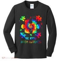 Be Kind Autism Awareness Rainbow Kids Long Sleeve Shirt thumb 0