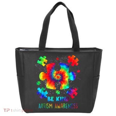 Be Kind Autism Awareness Rainbow Tote Bag