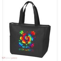 Be Kind Autism Awareness Rainbow Tote Bag thumb 3