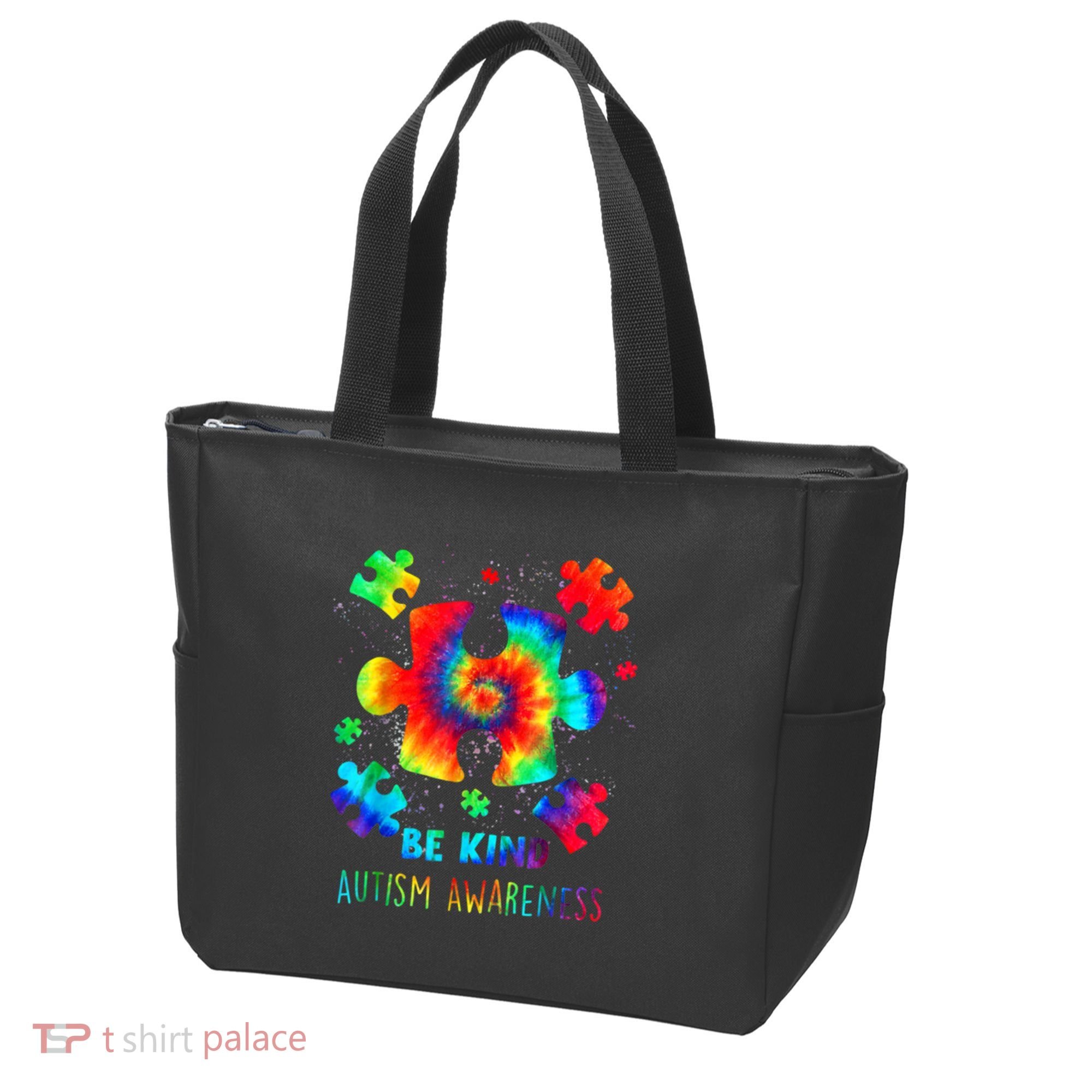 Be Kind Autism Awareness Rainbow Tote Bag