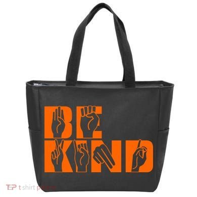 Be Kind ASL Hand Sign Language Tote Bag