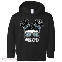 Be Kind Autism Awareness Female Bun Toddler Hoodie thumb 0