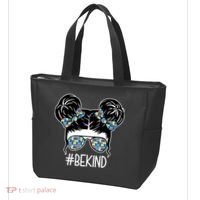 Be Kind Autism Awareness Female Bun Tote Bag thumb 3