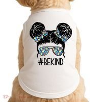 Be Kind Autism Awareness Female Bun Doggie Tank thumb 0