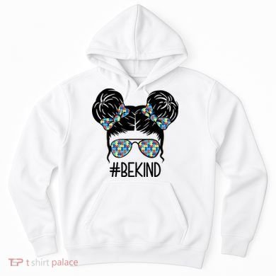 Be Kind Autism Awareness Female Bun Hoodie
