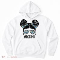 Be Kind Autism Awareness Female Bun Hoodie thumb 0