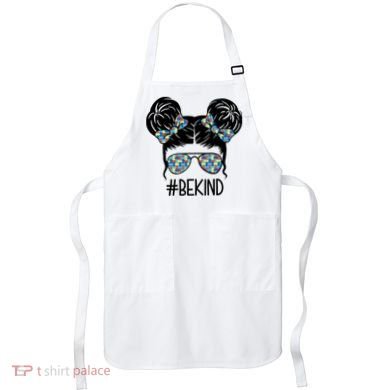 Be Kind Autism Awareness Female Bun Apron