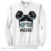 Be Kind Autism Awareness Female Bun Sweatshirt thumb 0