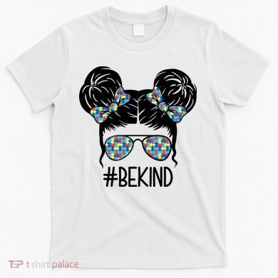 Be Kind Autism Awareness Female Bun T-Shirt