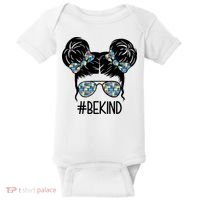 Be Kind Autism Awareness Female Bun Baby Bodysuit thumb 0