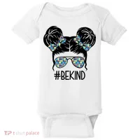 Be Kind Autism Awareness Female Bun Baby Bodysuit thumb 0