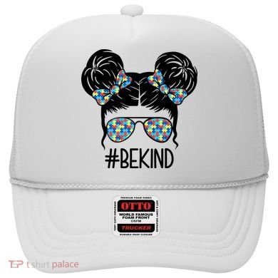 Be Kind Autism Awareness Female Bun Hat