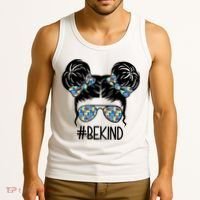Be Kind Autism Awareness Female Bun Tank Top thumb 3
