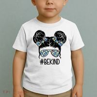 Be Kind Autism Awareness Female Bun Toddler T-Shirt thumb 2