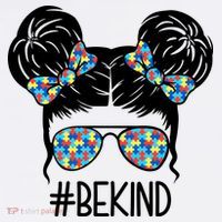 Be Kind Autism Awareness Female Bun Visor thumb 3