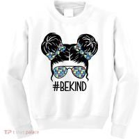 Be Kind Autism Awareness Female Bun Kids Sweatshirt thumb 0