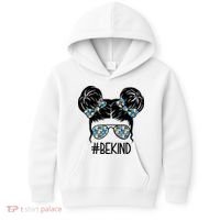 Be Kind Autism Awareness Female Bun Kids Hoodie thumb 0