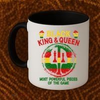 Black King And Queen Most Powerful Pieces Of The Game Coffee Mug thumb 2
