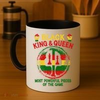 Black King And Queen Most Powerful Pieces Of The Game Coffee Mug thumb 4