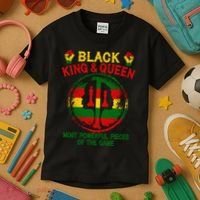 Black King And Queen Most Powerful Pieces Of The Game Kids T-Shirt thumb 3